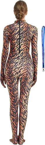 Vista 2 de Full Bodysuit - Disfraz de mujer sin capucha de elastano, leotardo, traje Zentai