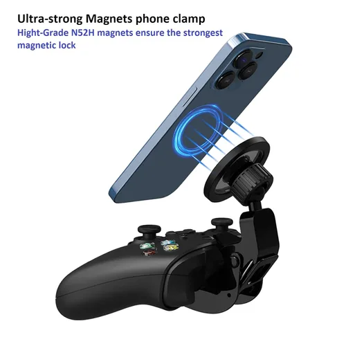 Vista 2 de Controller Phone Holder -Gamepad Clamp MagSafe Gaming Phone Mount Compatible with Xbox One,Xbox Series Controllers, Android, Mobile Phones