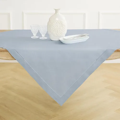Vista 61 de Solino Home Mantel de lino blanco de 52 x 52 pulgadas, mantel cuadrado de lino 100% puro, con dobladillo clásico, lavable a máquina para verano
