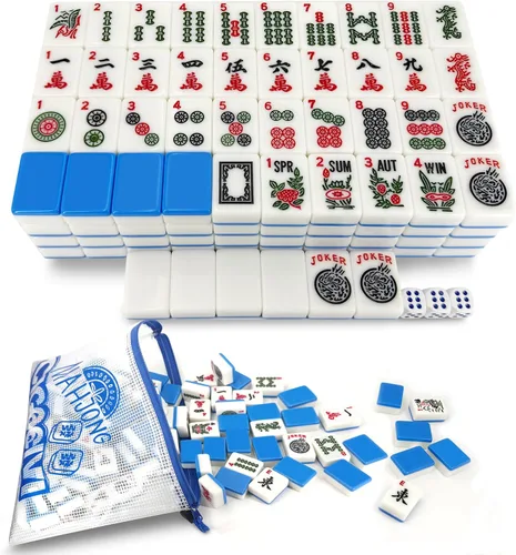 Vista 11 de 166 azulejos Mahjong American Basic de 1.2 pulgadas solo con bolsa Verde