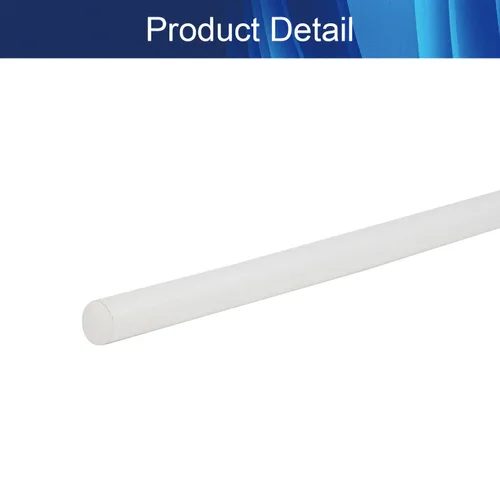 Vista 4 de Aicosineg Varilla redonda de plástico Polioximetileno Stick para la industria mecánica POM sólido duro blanco 1/3 x 39-3/8 pulgadas (D x L) 1 unidad