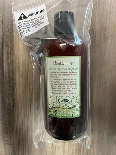 Vista 8 de Just Nutritive Gel de hierbas para cabello rizado Gel para peinar y acondicionar el cabello encrespado 16 onzas