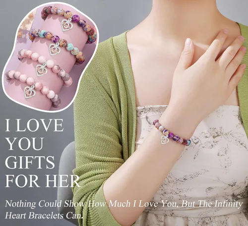 Vista 3 de Regalo único para mujer, regalo significativo para hija, nieta, joyería colorida para mujer, regalo para mamá, esposa, hermana, abuela, tía
