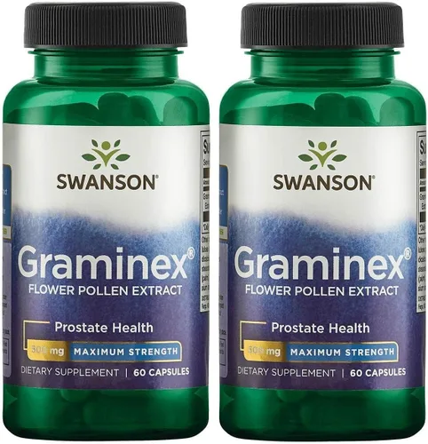 Vista 9 de Swanson Graminex Extracto de polen de flores, suplemento de salud masculina para apoyar la salud de próstata, riñón, vejiga y tracto urinario* - Sin