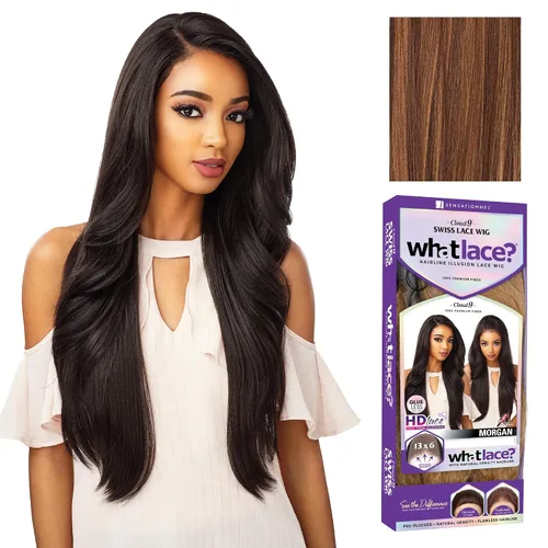 Vista 15 de Sensationnel Cloud9 Swiss Lace WHATLACE? Personalizable Peluca de encaje de 13 x 6 – MORGAN (1B [Negro])