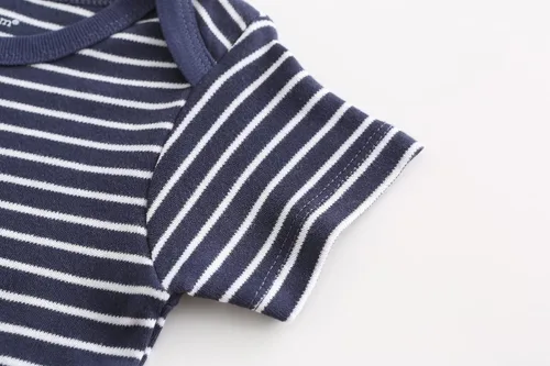 Vista 3 de Chamie Traje de bebé recién nacido con diseño lindo de manga corta de una pieza para niños