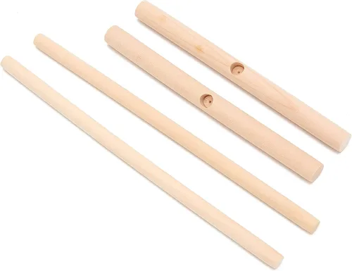 Vista 2 de Fdit Esparcidor de masa en forma de T, 2 espátulas redondas de madera en forma de T, para crepé, para uso en cocina