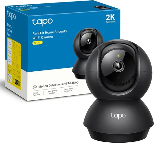 Vista 3 de Tapo Cámara de seguridad interior 2K Pan/Tilt para monitor de bebé, cámara para mascotas, detección de movimiento y seguimiento, audio de 2 vías