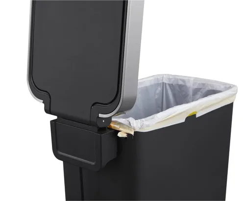 Vista 2 de IXII Bote de basura de 10.5 galones, cubo de basura delgado de plástico para cocina, color negro