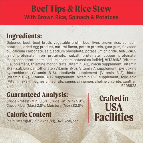 Vista 7 de Merrick - Kitchen Comforts - Comida húmeda para perros: salsa, trozos de carne de res, guisado de carne con arroz y arroz integral, con granos, (12)