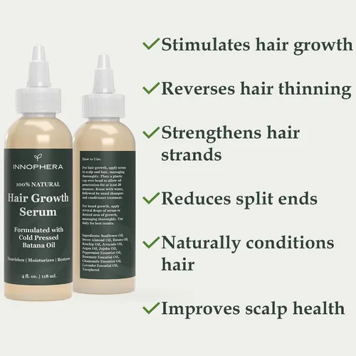Vista 2 de Aceite de batana para el crecimiento del cabello y el cuero cabelludo - Con aceites de jojoba, argán, romero y lavanda - Suero natural vegano