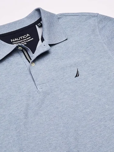 Vista 4 de Nautica playera polo clásica de mangas cortas color sólido para hombre