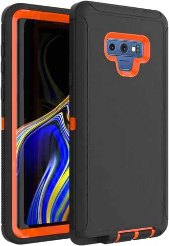 Vista 20 de Funda WOGROO para Galaxy Note 8, funda protectora resistente a caídas y golpes de grado pesado y resistente para Samsung Galaxy Note 8, Negro+Naranja