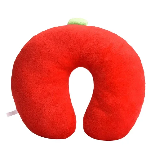 Vista 7 de Fdit Almohada en forma de U suave algodón PP lindo patrón para bebé niños asiento de viaje descanso cuello (fresa)