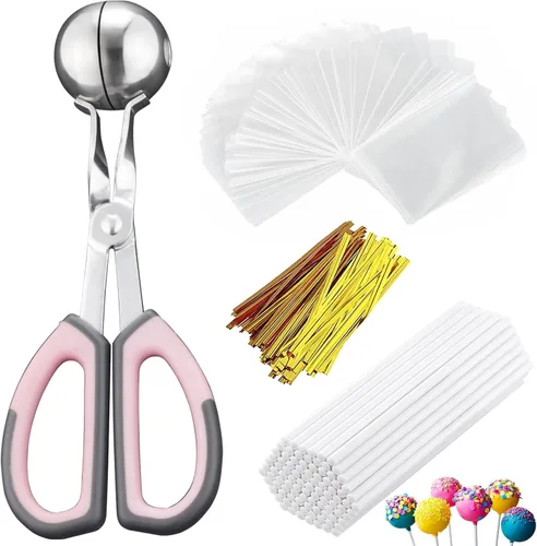 Vista 8 de Kit para hacer pasteles – Incluye 100 palitos, 100 bolsas, molde, herramientas para pasteles y paletas