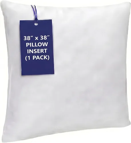 Vista 8 de WINGLAM, Rellenos de almohada, almohadas decorativas, relleno de funda, blanco, paquete de 2, 26 x 26 pulgadas, hipoalergénico, poliéster, ultra