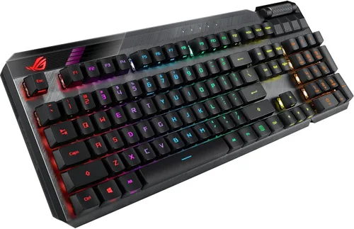 Vista 4 de ASUS ROG Claymore II Teclado mecánico modular inalámbrico para juegos y mouse inalámbrico ROG Gladius III