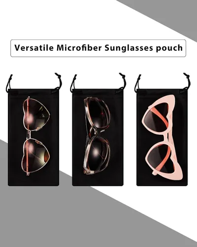 Vista 3 de Paquete de 40 fundas de microfibra para gafas de sol con 2 paños de limpieza