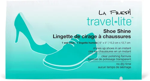 Vista 7 de LA Fresh Travel Lite - Toallitas de limpieza prehumedecidas para zapatos, paquete de 50 toallitas de limpieza envueltas individualmente, sin rayas