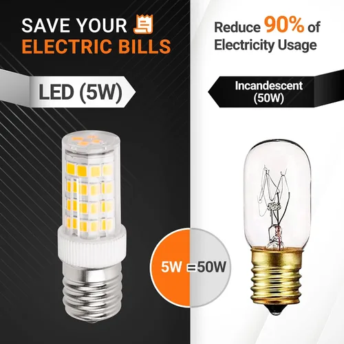 Vista 5 de BlueStars Bombillas LED E17 de 5 W 8206232A Bombillas de Microondas 3000K Blanco Cálido