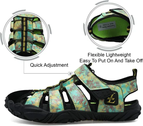 Vista 4 de JIASUQI Zapatos de agua atléticos para senderismo, sandalias deportivas para natación, zapatos para caminar para mujeres y hombres