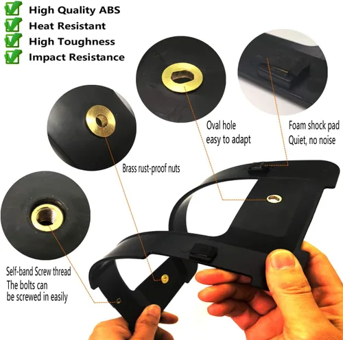 Vista 2 de Marco de soporte para matrícula trasera Aootf - Compatible con BMW Serie 1 a 6, soporte para etiqueta con tuercas de expansión enchufables y marco
