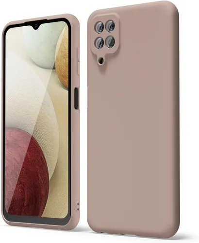 Vista 269 de oakxco Funda para teléfono Samsung Galaxy A12 con agarre de silicona líquida, linda delgada fina suave cubierta de gel de goma TPU lisa para mujeres