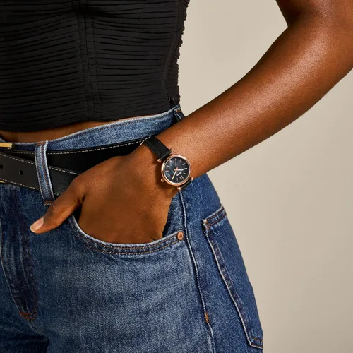 Vista 5 de Fossil Carlie - Reloj de cuarzo de acero inoxidable de tres manecillas para mujer