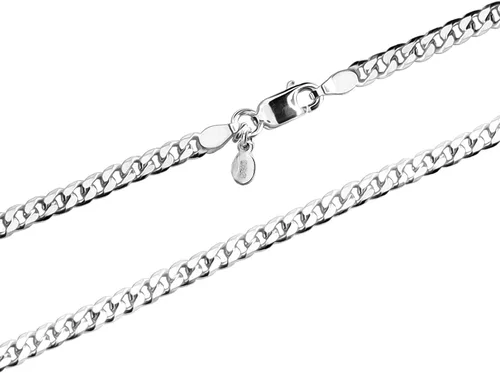 Vista 4 de LeCalla Collar de plata de ley 925 maciza italiana de 0.138 in, 0.150 in de corte de diamante, eslabones cubanos para hombres y mujeres