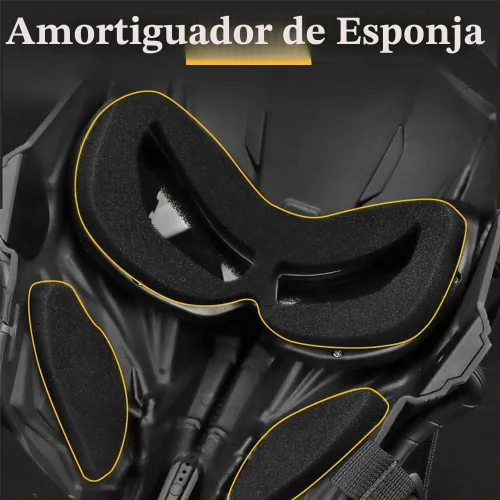 Vista 3 de Airsoft Máscara protectora de cara completa, pasamontañas, para deportes al aire libre, CS, cosplay, disfraces, cine, rodaje