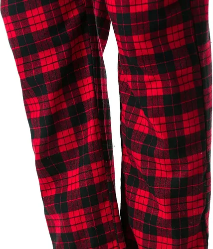 Vista 6 de Mens Buffalo Plaid Pajama Pants with Pockets, Warm Comfortable Flannel Lounge Bottoms, Lightweight Soft Sleepwear