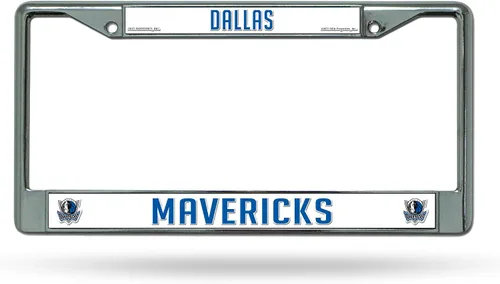 Vista 12 de Rico Industries NBA Basketball Premium 12" x 6" Chrome Frame with Plastic Inserts - Car/Truck/SUV Automobile Accessory