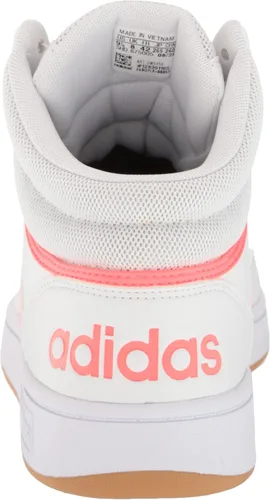 Vista 3 de adidas Hoops 3.0 Mid Tenis de baloncesto para mujer, blancoturbochicle, talla 6.5, BlancoTurboGoma