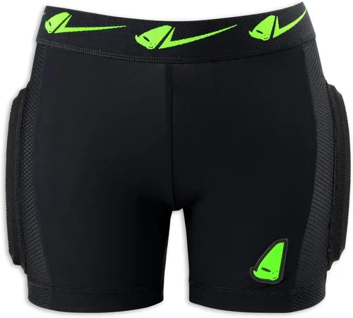 Vista 14 de UFO Plast Made in Italy - Pantalones cortos acolchados de plástico para snowboard, esquí, patinaje Negro con rojo Modelo: Sk09125
