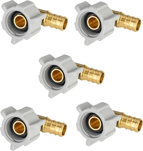 Vista 22 de EFIELD Pex - Juego de 2 accesorios de engarzado de latón para púas de latón con codo giratorio NPT de 1/2 pulgada Pex de 1/2 pulgada x 1/2 pulgadas
