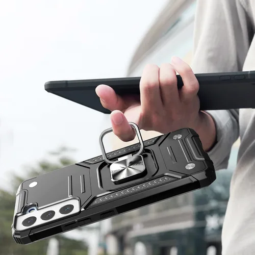 Vista 7 de Funda para Galaxy S22 Plus con protector, absorción de impactos, resistente a prueba de caídas, funda delgada con soporte para automóvil, funda