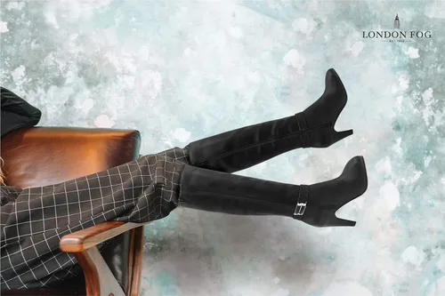 Vista 5 de London Fog Botas de vestir con tacón para mujer