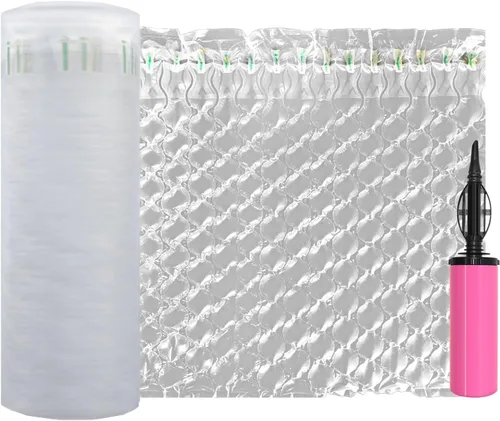 Vista 10 de Rollo de Envoltura Acolchada de Burbujas Protector Inflable para Envío de Botellas, Almohadas de Aire para Envío Burbujas de Aire de Gran