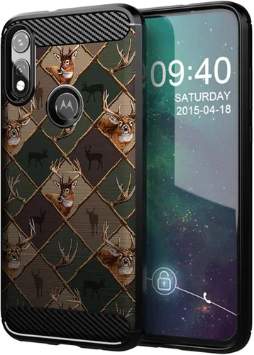 Vista 26 de CasesOnDeck - Funda compatible con Motorola Moto E (2020), diseño delgado, flexible, elegante, de protección contra golpes, funda de poliuretano