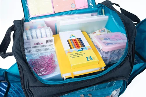 Vista 6 de Handy Sandy Crafter's - Organizador de bolsas de mano, bolsa de almacenamiento para suministros de manualidades y soporte para álbumes de recortes