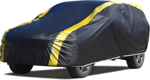Vista 12 de Funda de coche impermeable de 2 puertas, para todo tipo de clima para automóviles, cubierta completa para exteriores con protección contra lluvia