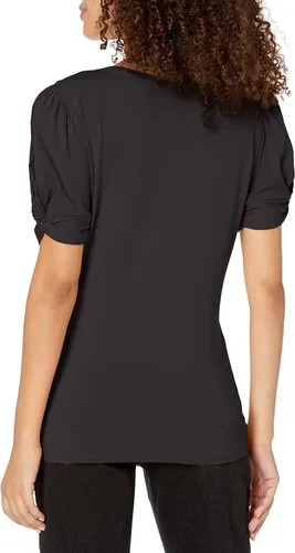 Vista 2 de Karl Lagerfeld Paris Top de punto de manga corta para mujer