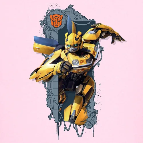 Vista 3 de CafePress Transformers 7 Bumblebee Charging T Shirt Kids Camiseta de algodón