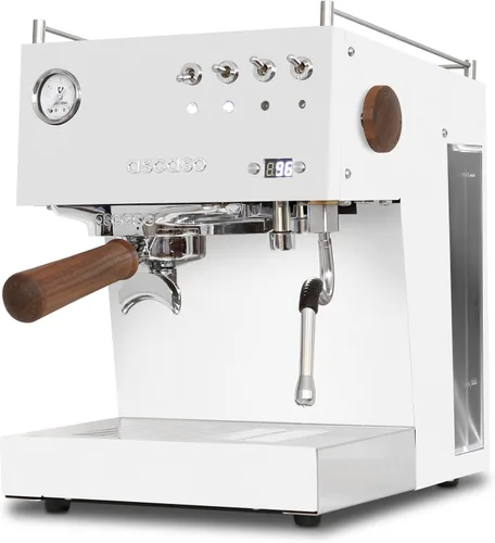 Vista 2 de Máquina de Espresso Ascaso Steel DUO PID Programable Controles Volumétricos Termobloque Dual 120V (Blanco)