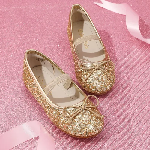 Vista 5 de Dream Pairs Zapatos de vestir para niñas pequeñas, zapatos de ballet para fiesta, boda, niña de las flores