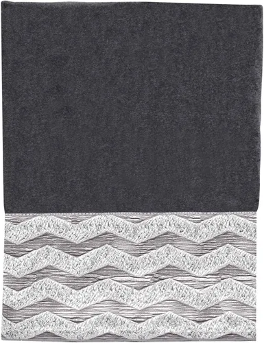 Vista 18 de Avanti Linens - Toalla de mano, algodón suave y absorbente (colección Chevron Galaxy, negro)