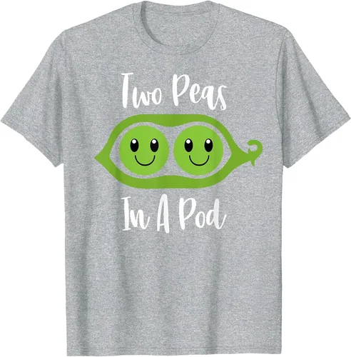 Vista 47 de Two Peas in A Pod Couples Matching Best Friend Cute Veg T-Shirt Baby Blue