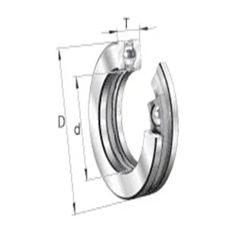 Vista 3 de 1pcs 51113 8113 HOT51113-300 65x90x18 High Temperature Thrust Ball Bearings 300 Degrees Celsius
