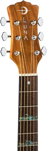 Vista 4 de Luna High Tide Grand Concert Cutaway Guitarra Acústica/Eléctrica, KOA