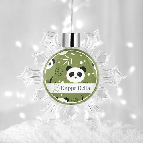 Vista 3 de Kappa Delta Sorority - Adorno para árbol de Navidad, diseño de copo de nieve, decoración para fiesta de árbol, hogar, vacaciones (Kappa Delta #10)
